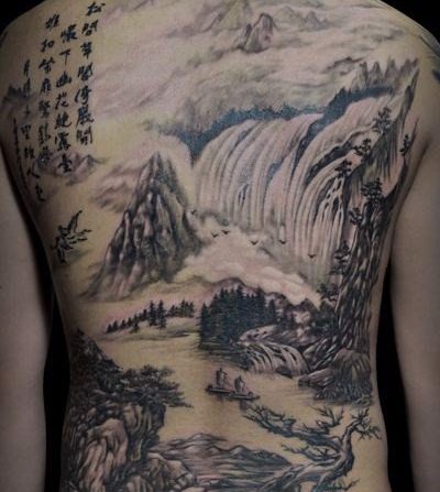 Ý Nghĩa Hình Xăm Tranh Sơn Thủy